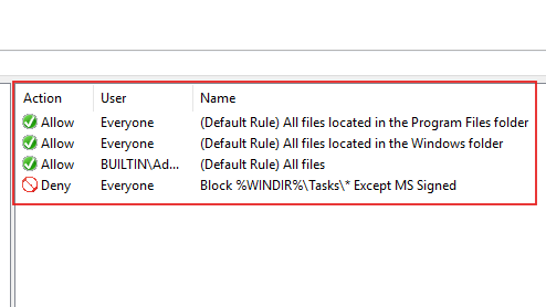 Basic Applocker Rules