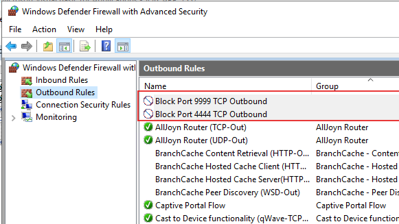 Example Firewall Rules